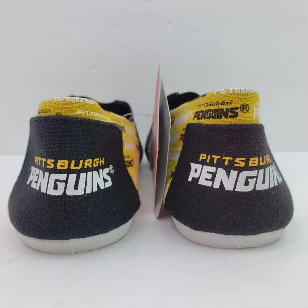 Pittsburgh Penguins Women's Black & Yellow Slip-On Flats